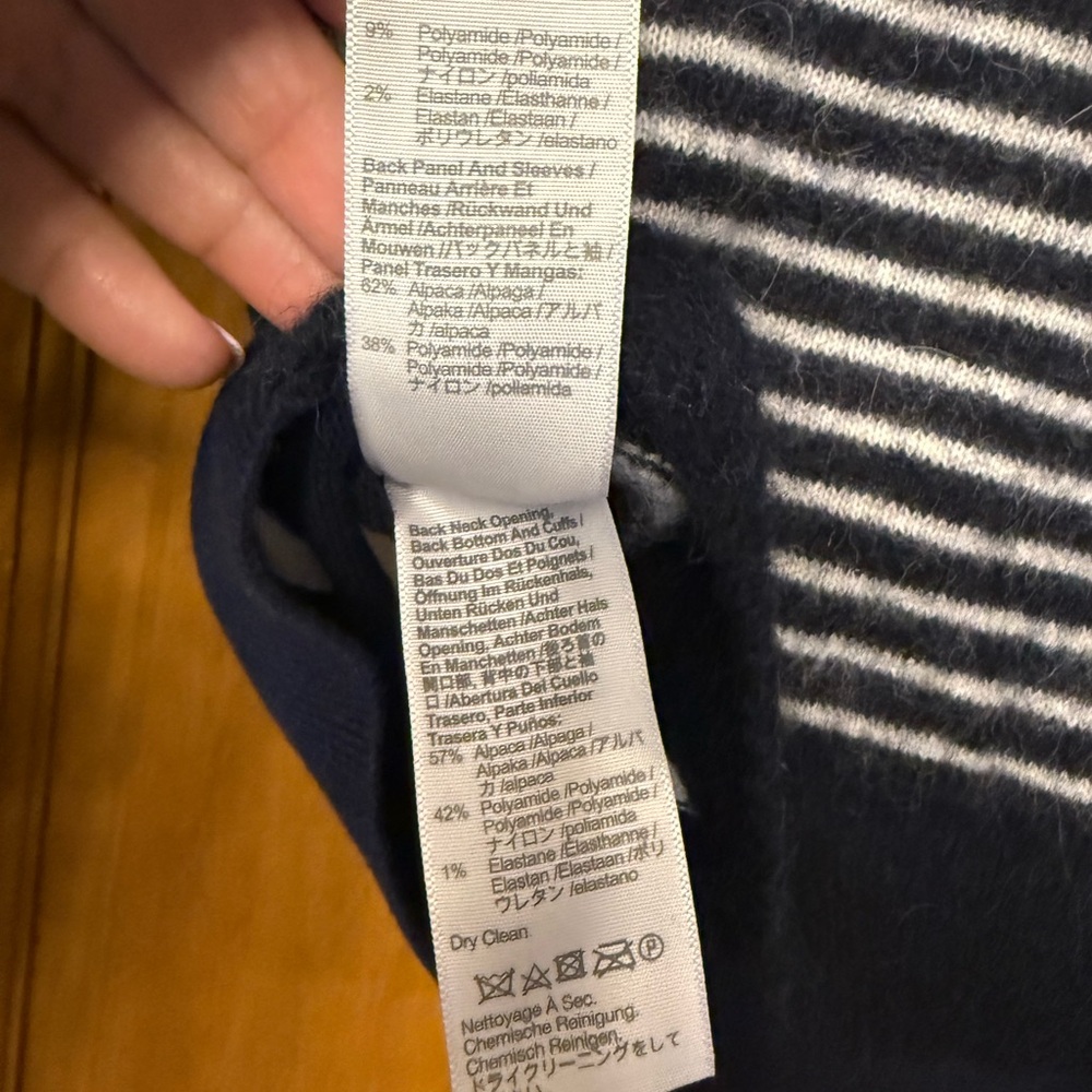 Madewell mixed yarn Navy and White Striped sweater - Picture 5 of 6